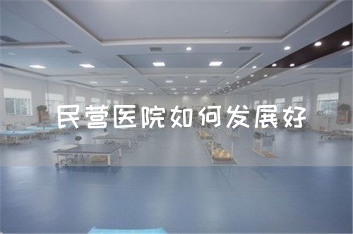 民营医院如何发展好(图1)