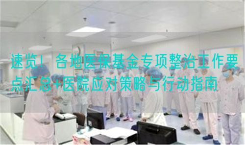 速览！各地医保基金专项整治工作要点汇总+医院应对策略与行动指南(图1)