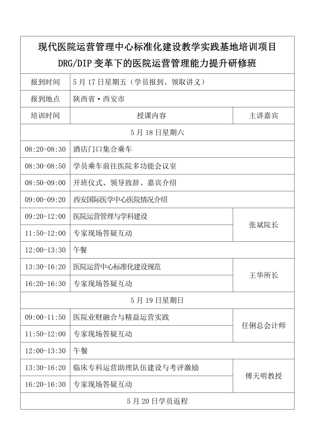 医院运营管理中心标准化建设教学实践基地培训项目《DRG/DIP变革下的医院运营管理能力提升》研修班(图1)